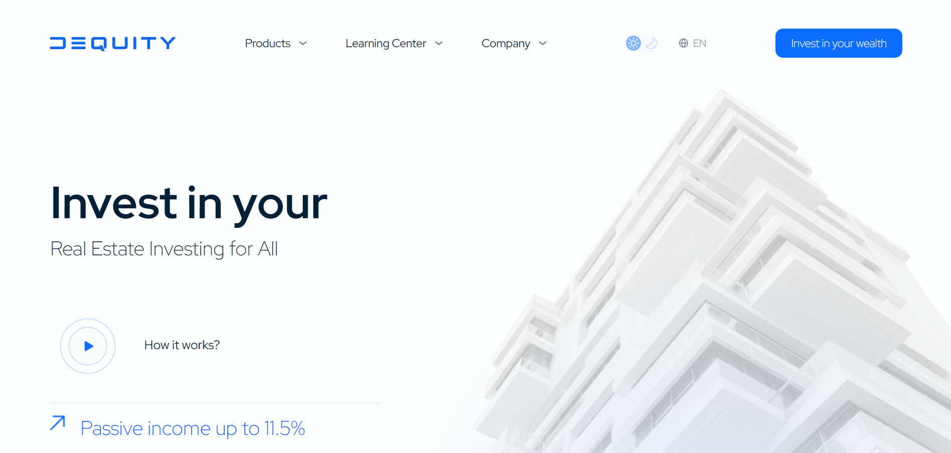 Dequity - WEB-APP project built with React, TypeScript, Web3.js