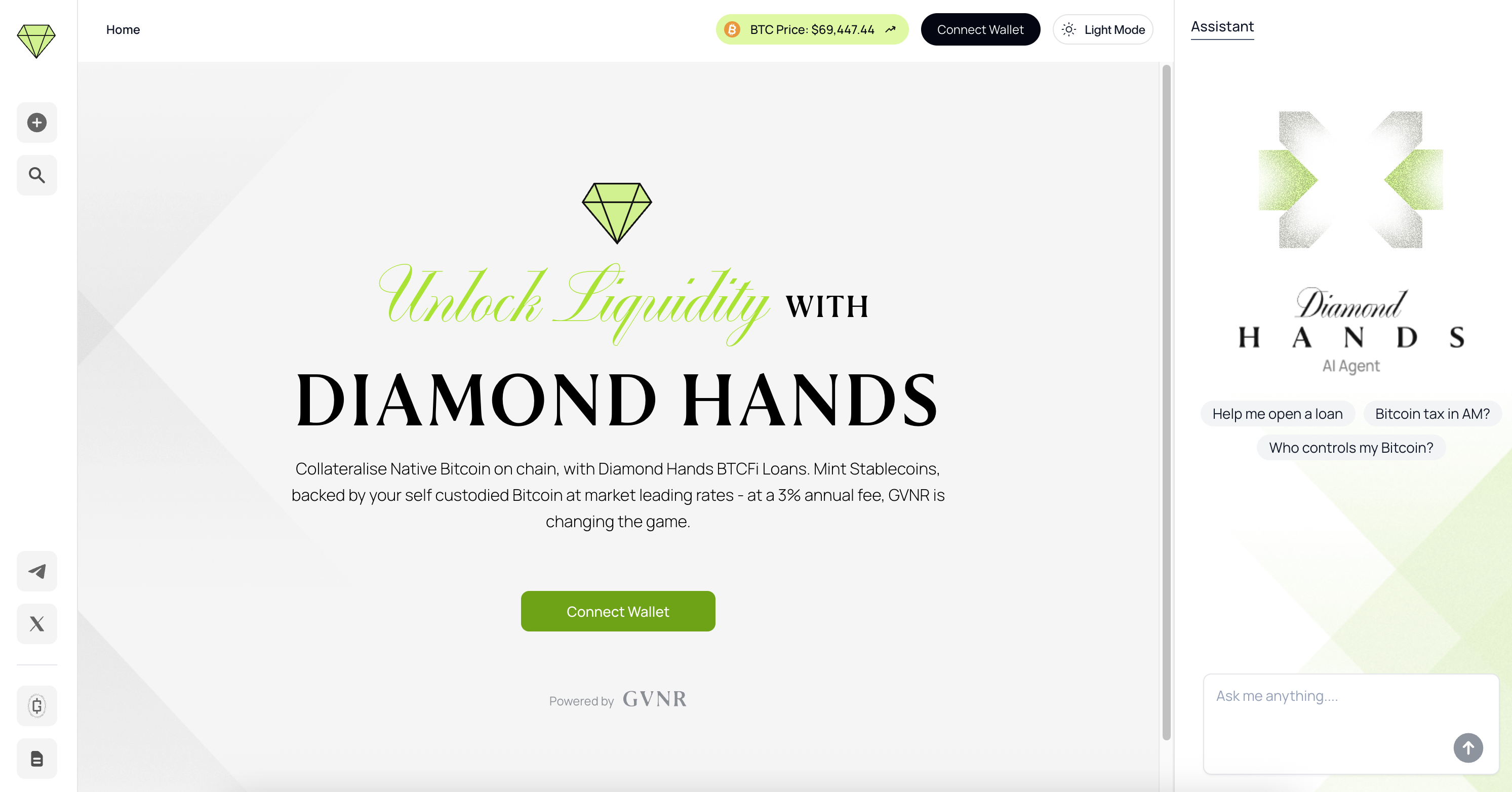 GVNR Diamond Hands - WEB-APP project built with React, Vite, Wagmi